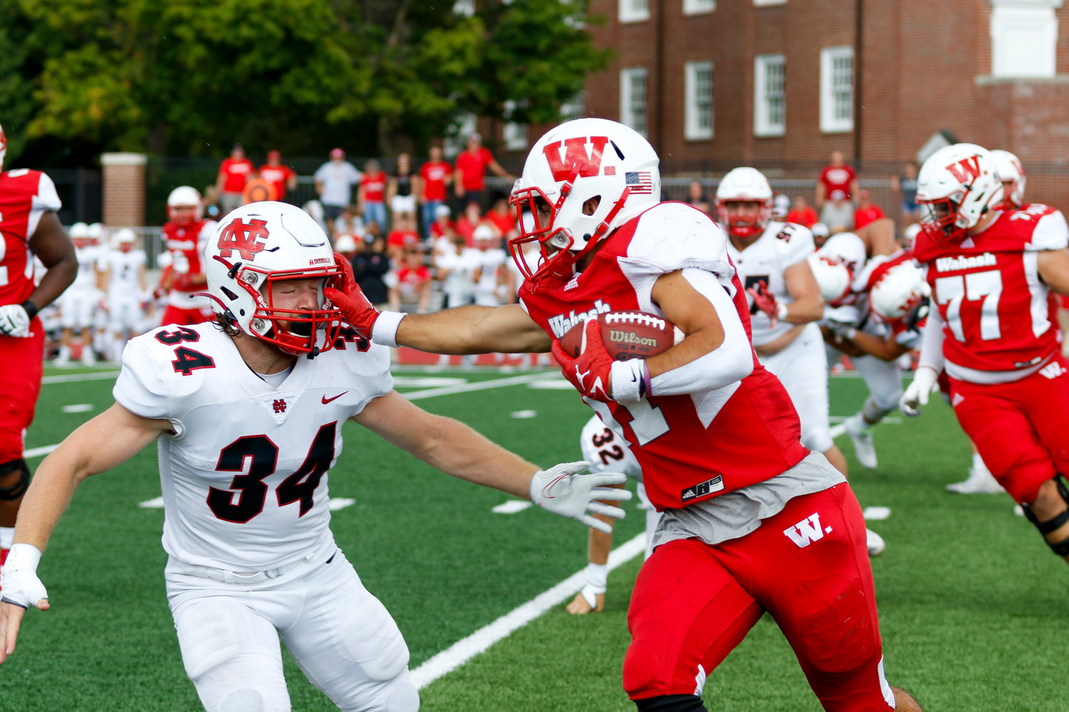 Donavon Snyder had one of the two touchdowns for the Little Giants in their 56-12 loss agains the No. 2 ranked North Central Cardinals on Saturday.